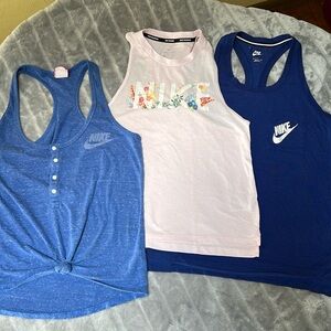 3 small imperfect Nike tank tops